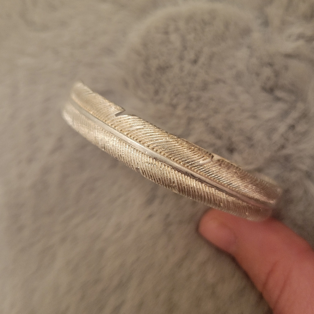 Silver Feather Bracelet